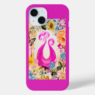 Pink Pum Peacock mit bunten Blume Case-Mate iPhone Hülle