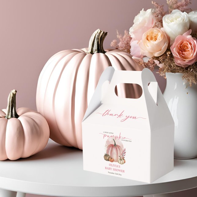 Pink Pumpkin auf ihrem Weg Fall Girl Babydusche Geschenkschachtel (Von Creator hochgeladen)