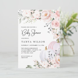 Pink Pumpkin Baby Dusche Einladung