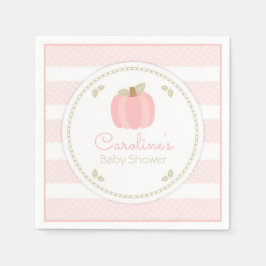 Pink Pumpkin Baby Dusche Napkin Serviette