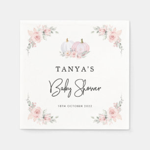 Pink Pumpkin Baby Dusche Napkin Serviette