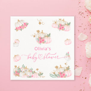 Pink Pumpkin Baby Dusche Papier Napkin Serviette