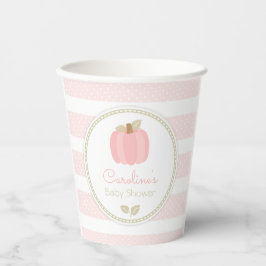 Pink Pumpkin Baby Dusche Papiertücher Pappbecher