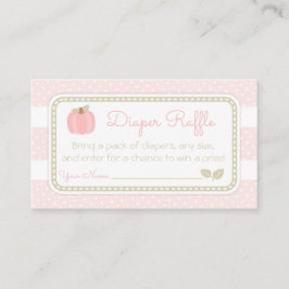 Pink Pumpkin Baby Duschkabine Windelwanne Raffle T Begleitkarte