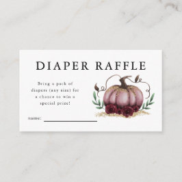Pink Pumpkin Baby Duschkabine Windelwanne Raffle T Begleitkarte
