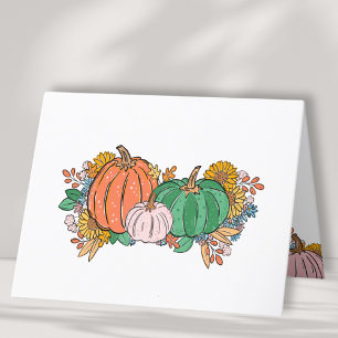 Pink Pumpkin Baby Girl Herzlichen Glückwunsch Blan Dankeskarte