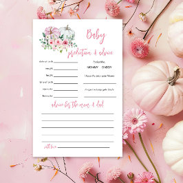 Pink Pumpkin Baby Predication and Advisor Game