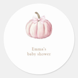 Pink Pumpkin Baby Shockaufkleber Runder Aufkleber