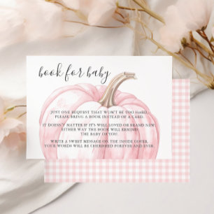 Pink Pumpkin Book for Baby Girl Shol RSVP Karte