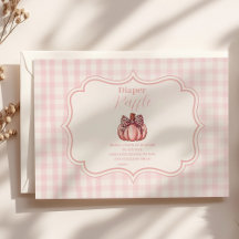 Pink Pumpkin Bow Girl Babydusche Raffle Diapper