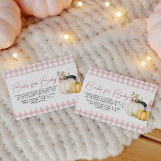 Pink Pumpkin Bücher für Baby-Beilagekarte Begleitkarte