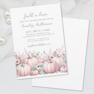 Pink Pumpkin Fall Brautparty Einladung