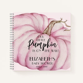 Pink Pumpkin Girl Baby Showbook Notizbuch