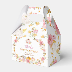 Pink Pumpkin Girl First Birthday Gevor Box Geschenkschachtel