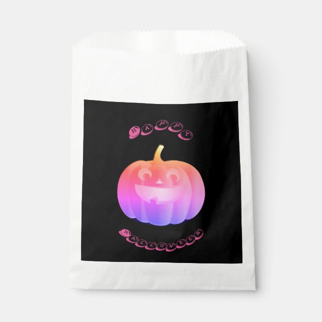 Pink Pumpkin Halloween Geschenktütchen (Vorderseite)