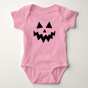 Pink Pumpkin Halloween-Kürbislaterne Baby Strampler