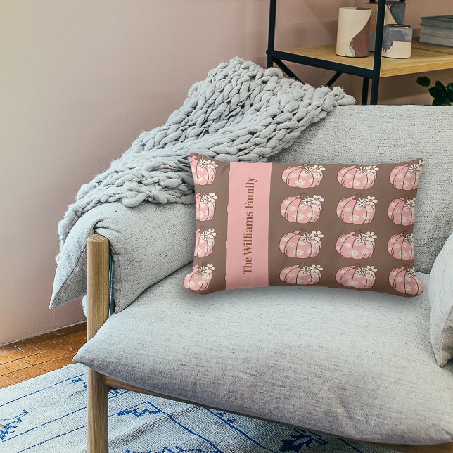 Pink Pumpkin Harvest Erntedank Geschenke Lendenkissen (Von Creator hochgeladen)