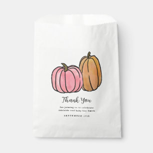 Pink Pumpkin Herbst Ernte Baby Girl Dusche Geschenktütchen