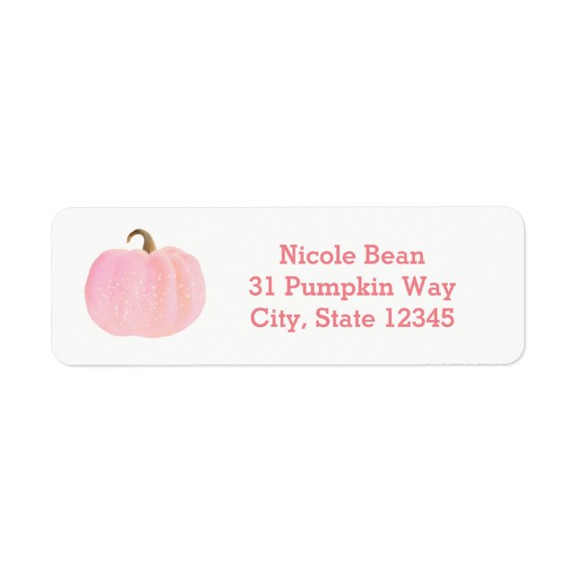 Pink Pumpkin Herbst Rustikale Babydusche (Vorne)