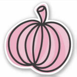 Pink Pumpkin Illustration Aufkleber