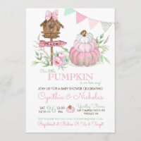 Pink Pumpkin Patch Birdhouse Girl Baby Dusche
