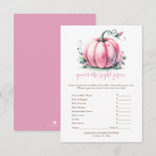 Pink Pumpkin rät das richtige Preisspiel Einladung