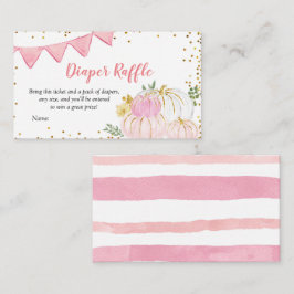 Pink Pumpkin Truck Diaper Raffekarte Begleitkarte