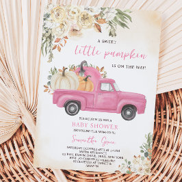 Pink Pumpkin Truck Kinderdusche Einladung