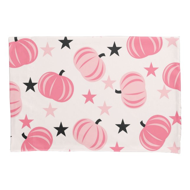 Pink Pumpkin Y2K Niedlich Frucht Fall Floral Botan Kissenbezug (Vorderseite)