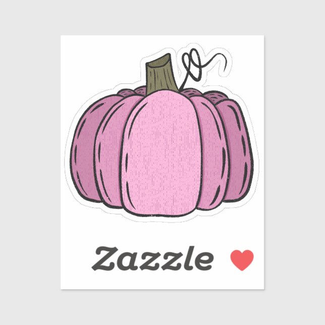 Pink Pumpkin zu dekorieren Aufkleber (Blatt)