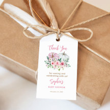 Pink Pumpkins Baby Dusche Danke