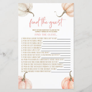 Pink Pumpkins Fall Finden Sie das Baby Duschspiel