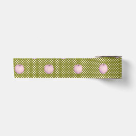 Pink Pumpkins Sage Green Niedlich Polka Docks Satinband