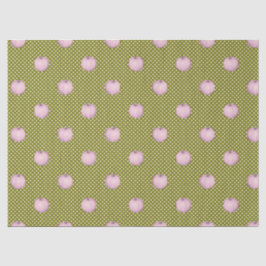 Pink Pumpkins Sage Green Niedlich Polka Docks Seidenpapier