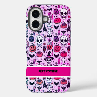 Pink Punk Halloween Trick oder Treat Individuelle iPhone 16 Hülle