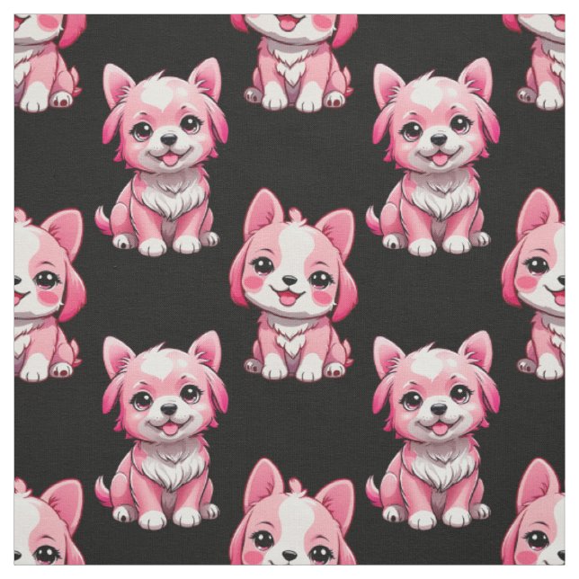 Pink Puppy Dodge Design - Schwarz Stoff (Muster)