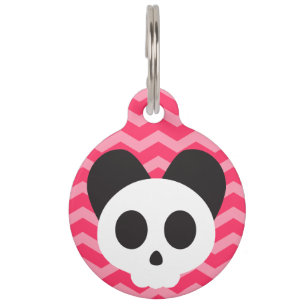 Pink Puppy Skull Haustiermarke