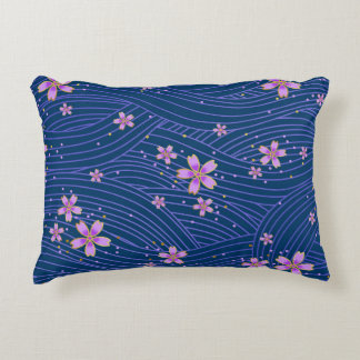pink purple and blue dekokissen