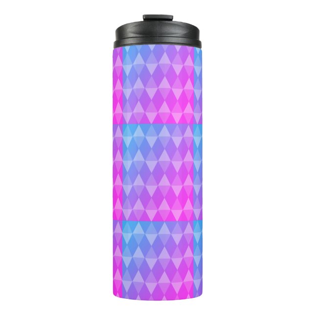 Pink, Purple, Blue Diamond Pattern Thermosbecher (Vorderseite)