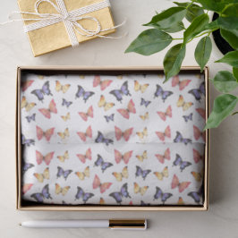 Pink Purple Butterflies Seidenpapier