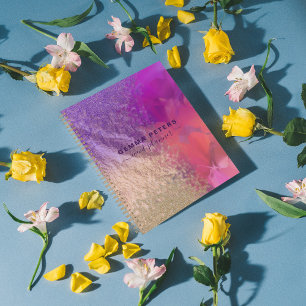 Pink Purple Gold Foil Parties scintillant Calligra