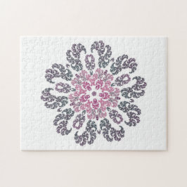 Pink, Purple, Gray, White Fractal Art Kaleidoscope