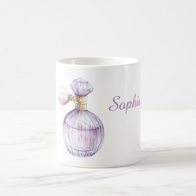 Pink Purple Perfume Bottle Kaffeetasse (Mittel)
