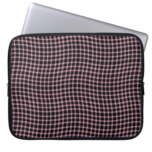 Pink Purple Plaid Checker Seamless Pattern Laptopschutzhülle (Vorderseite)