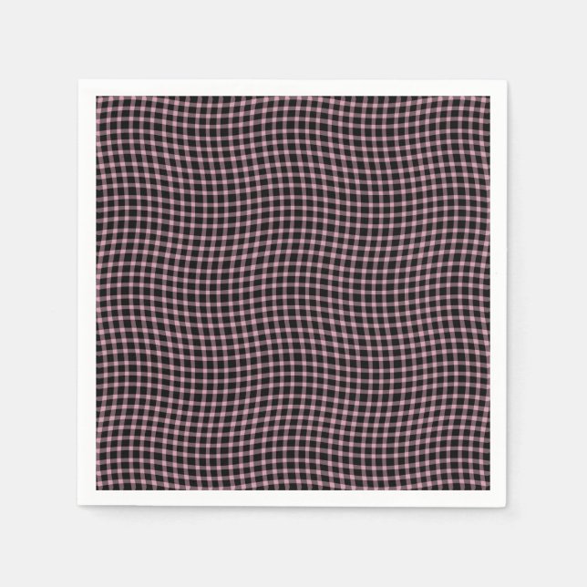 Pink Purple Plaid Checker Seamless Pattern Serviette (Vorderseite)