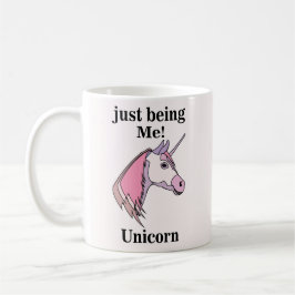 Pink Purple Unicorn Head Kaffeetasse