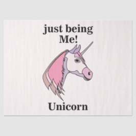 Pink Purple Unicorn Head Seidenpapier