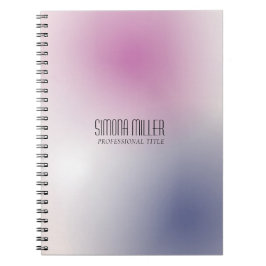 Pink Purple White Minimalist Aesthetic Gradient Notizblock