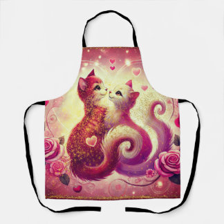 Pink Pussy Cats Zentrierte Kerze Schürze