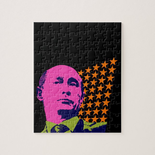 Pink Putin Pop Kunstportrait (Vertikal)